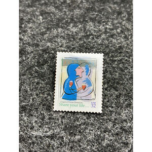 Share your Life Organ & Tissue Donation USPS 32 Cent USA Stamp Enamel Pin